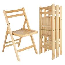 Goplus Set Of 4 Folding Solid Wood Chairs Slatted Seat Wedding Patio Garden Furniture Walmart Com Wood Folding Chair Folding Chair Wooden Folding Chairs