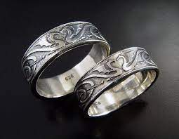 Celtic Dragon Wedding Rings Matching Pair Medieval Artisan Etsy Heart Wedding Rings Heart Wedding Rings Sets Celtic Wedding Bands