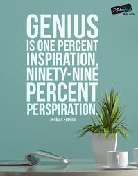 Genius Is One Percent Inspiration Ninety Nine Percent Perspiration Thomas Edison Quote Genius Is One Percent Inspiration Ninety Nine Percent Perspiration Motivational Quote Wall Decal Sticker 6090 Wall Quotes Decals Wall Decals Thomas Edison Quotes