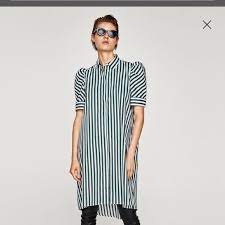 Zara | Dresses | Nwt Zara Striped Shirt Style Tunic | Poshmark