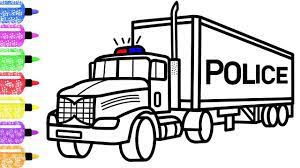 Police Tow Truck Coloring Pages - Reezacourbei Coloring