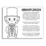 This fun coloring page will introduce your child to abraham lincoln, one of the most influential u.s. Abraham Lincoln Coloring Page Worksheets Teaching Resources Tpt