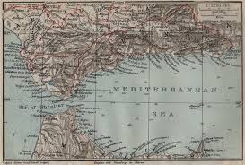 The territory overlooks the strait of gibraltar, which. Strait Of Gibraltar Andalusia Ceuta Cadiz Pillars Of Hercules Spain 1911 Map
