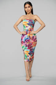 Birds Of A Feather Tube Dress Multi Color Tube Dress Strapless Tube Dress Nice Dresses