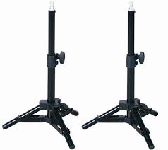 New 2 X Table Top Light Stand Photo Studio Background Lighting Stands