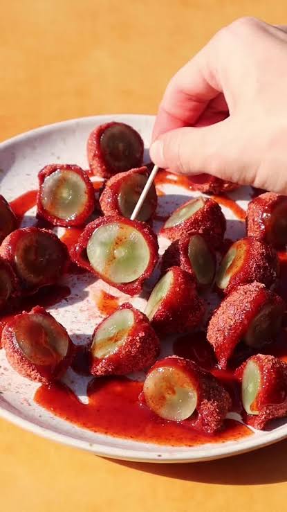Grapes with Chamoy