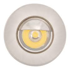 Armacost Lighting Mini Bright White Integrated Led Recessed Puck Light With 1 5 In Brushed Steel Trim Ring 550321b The Home Depot