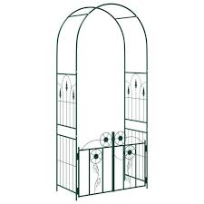 vidaXL Garden Arch with Gate Dark Green Steel