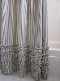 Check spelling or type a new query. Vintage Ticking Stripe Shower Curtain With Ruffles 3 Sizes Etsy