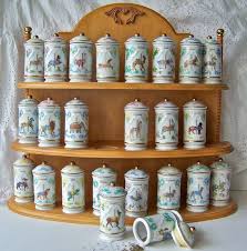 Vintage Lenox Spice Carousel Set With Spice Rack Wood Spice Rack Spice Jars Farm Style Kitchen