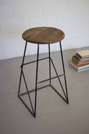 Round Metal Bar Stool With Wooden Top Metal Bar Stools Wrought Iron Bar Stools Bar Stools