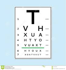 Eyes Test Chart Stock Vector Illustration Of Eyeglasses