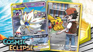 Singles, packs, boxes and precons all available here. Tag Team Pokemon Gx And More In The Pokemon Tcg Sun Moon Cosmic Eclipse Expansion Pokemon Com