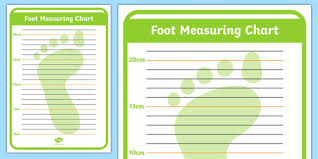 Shoe Shop Role Play Foot Measuring Chart Shoe Shop Shoes