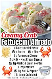We did not find results for: Kitchen Fun With My 3 Sons Crab Fettuccine Alfredo This Is Heavenly Recipe Http Bit Ly 3ejvfiu Fettuccini Covered In A Creamy And Easy Alfredo Sauce And Then Loaded With Lump Crab