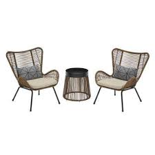 Hampton Bay Clover Brook 3 Piece Wicker Outdoor Patio Conversation Seating Set With Beige Cushions Frs50468 St The Home Depot In 2020 Modern Patio Furniture Outdoor Furniture Ideas Backyards Wicker Patio Set