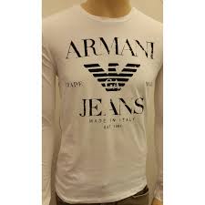 L) ( lot de 2 ). Tee Shirt Manche Longue Armani Homme Cdiscount