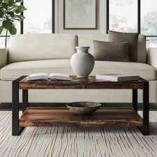 Telfair Sled Coffee Table With Storage Minimalist Coffee Table Coffee Table Rectangle Coffee Table Wood