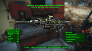 The finned barrel and the focused barrel. Fo4 Penetrating Overcharged Plasma Sniper Rifle From Shadow Of Death Hosted By Neoseeker