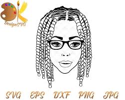 Download Black Girl With Glasses Svg Afro Woman Svg Afro Braids Svg Etsy Girls With Glasses Afro Women Black Girls With Glasses