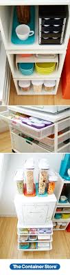 First of all, make it easy my friends, store what you will eat and eat what you store. Snack Central Station Perfect For Small Apartments And Dorm Rooms Our Vario Shelves To Form A Tower Of Dorm Organization Dorm Room Diy Dorm Room Organization