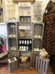 Wood Crate Jewelry Display For Nicole Weldon Jewelry At Artisan Avenue Marketplace 602 Nw 23rd Ave Portla Bracelet Display Jewellery Display Unique Bracelets