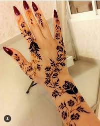 Beautiful Rose Henna Design Henna Nails Henna Hand Tattoo Rose Henna