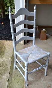 Painted ladder back chairs with rush seats. Annie Sloan Chalk Paint Worth The Hype Part Three Woven Dining Chairs Mismatched Dining Chairs Dining Chairs