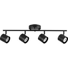 Recessed lighting should be spaced apart from each other at the same distance they are spaced away from the wall. Progress Lighting P900014 028 Satin White Kitson 26 Long 4 Light Fixed Rail Ceiling Fixture Lightingdirect Com
