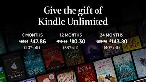 Amazon Kindle Unlimited Membership Digital Gift 1 Year 80 30 2 Year 143 80 Was 239 76 Kindle Unlimited Kindle
