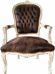 Antik chesterfield stuhl sessel, wie chippendale m. Stuhl Braun Lederoptik Antik Stil Creme 60 X 50 X H 93 Cm Handgefertigter Antik Stil Stuhl Wohnwelten Shop De