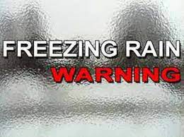 Significant ice accretion amounts of 5 to 10 mm possible due to . Freezing Rain Warning 104 7 Heart Fm