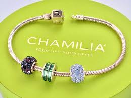 New Pandora Chamilia Persona Or Pave Heart Charm Bracelet With Sterling  Silver Murano Qvc Charms - Etsy