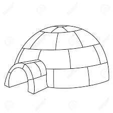 black outline vector igloo on white background royalty free cliparts vectors and stock illustration image 25307095