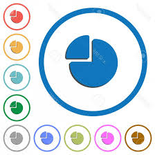Photostock Vector Pie Chart Flat Color Vector Icons With