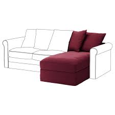 Gronlid Bezug Recamierenelement Ljungen Dunkelrot Chaiselongue Ikea Chaise