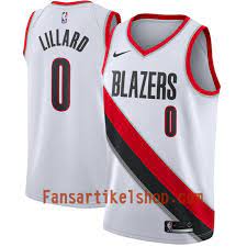 Nba Portland Trail Blazers Trikot Damian Lillard 0 Nike 2017 18 Weiss Swingman Herren