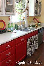 our new red kitchen cabinets