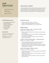 For those who are applying for a job, you might want to consider using these letter of application samples. Child Care Resume Examples Tips And Advice Jobhero