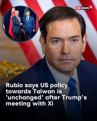 US stance on Taiwan remains unchanged! Secretary of State Marco Rubio said  US policy towards Taiwan is “unchanged" after President Donald Trump's  meeting with Chinese President Xi Jinping but warned it would