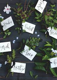 Mini Bouquet Place Cards Diy Lauren Saylor Stationery Interiors Design Diy Place Cards Thanksgiving Place Cards Fall Place Cards