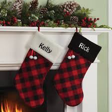 Personalized Buffalo Plaid Christmas Stocking With Black Or White Cuff Walmart Com In 2020 Plaid Christmas Stockings Buffalo Plaid Christmas Decor Buffalo Plaid Christmas