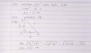 Panjang sisi ab pada gambar adalah. Panjang Sisi Ab Pada Segitiga Siku Siku Sama Kaki Abc Dengan Ac 6 Cm Siku Siku Di C Brainly Co Id