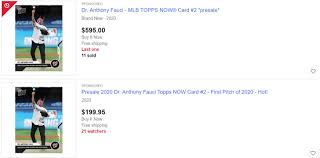 Anthony fauci is not what the media claim he is. Dr Anthony Fauci Sold Out Topps Baseball Cards Listed On Ebay