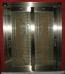 It is a metal exterior door that gets full afternoon sun. Main Gate Steel Door Designs For Home