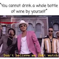 You Cannot Drink A Whole Bottle Of Wine By Yourself Don T Believe Me Just Watch Wine Drinks Great Minds Think Alike Wine Bottle