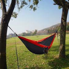 The backpacking hammock can be used for camping, travel, beach, yard. Pin On Nylon Hammock
