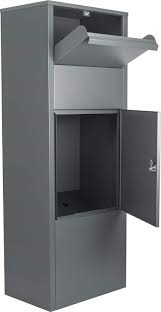 Winbest Large Steel Freestanding Floor Parcel Lockable Drop Slot Mail Box Grey Amazon Com Parcel Drop Box Mailbox Design Mailbox