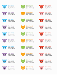 Replace the default fields with your information. Return Address Labels Rainbow Bears Design 30 Per Page Works With Avery 5160