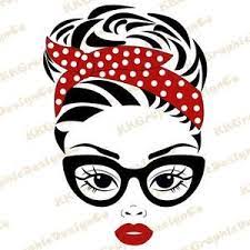 Download Mom With Bandana Woman Head Svg Woman Face Svg Winking Svg Etsy Woman Face Eye Lash Svg Cricut